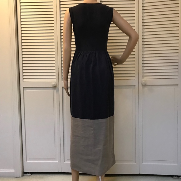 Steven Alan Colorblock Silk & Linen Blend Maxi Dress SP - Picture 6 of 12
